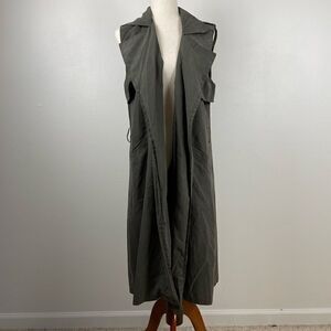 Green Sleeveless Duster Size L EUC
